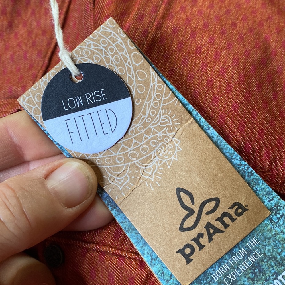 PrAna Kara Jeans Picante Dots organic cotton low rise fitted 12 stretchy NWT - Picture 5 of 9